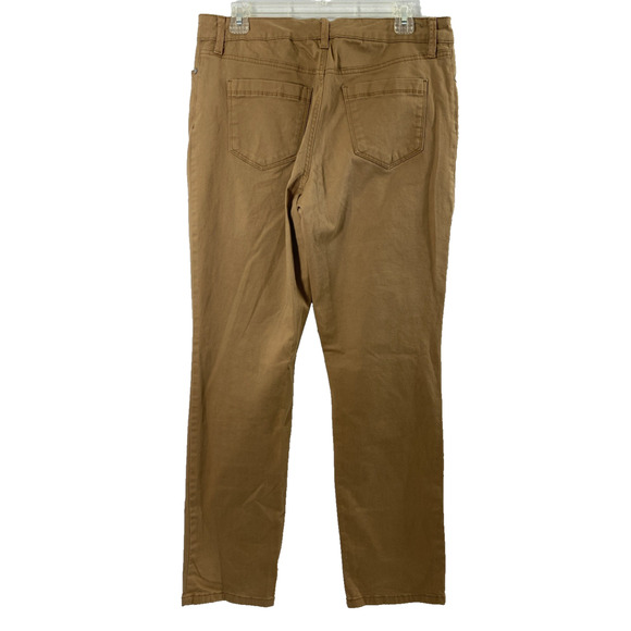 Bandolino Amy Jeans Womens Brown Denim Size 10 Straight Stretch Pockets - Picture 2 of 9